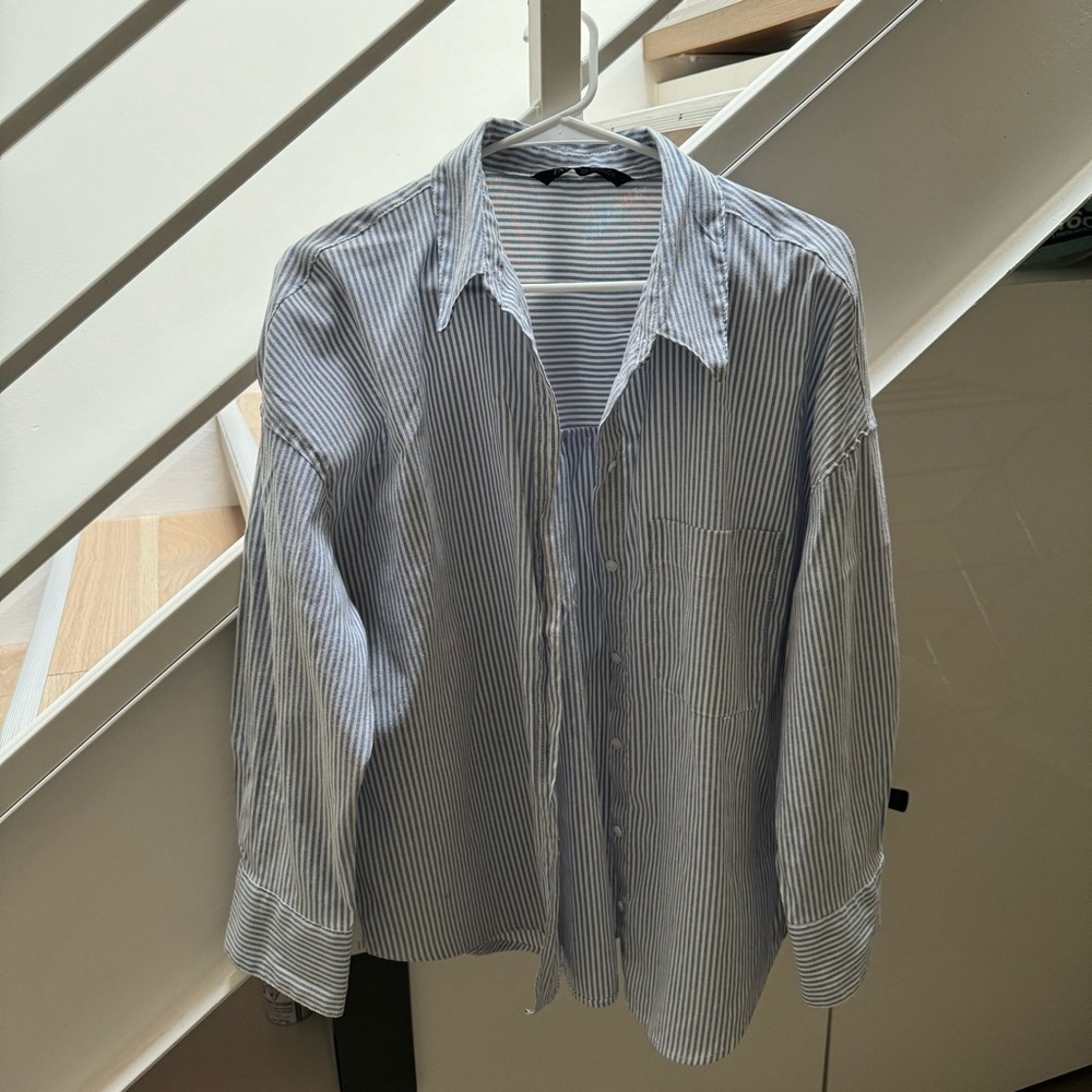 Zara Striped Oversized Shirt
